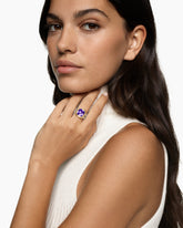 Albion® Ring in Sterling Silver with 18K Yellow Gold and Amethyst, 11mm
